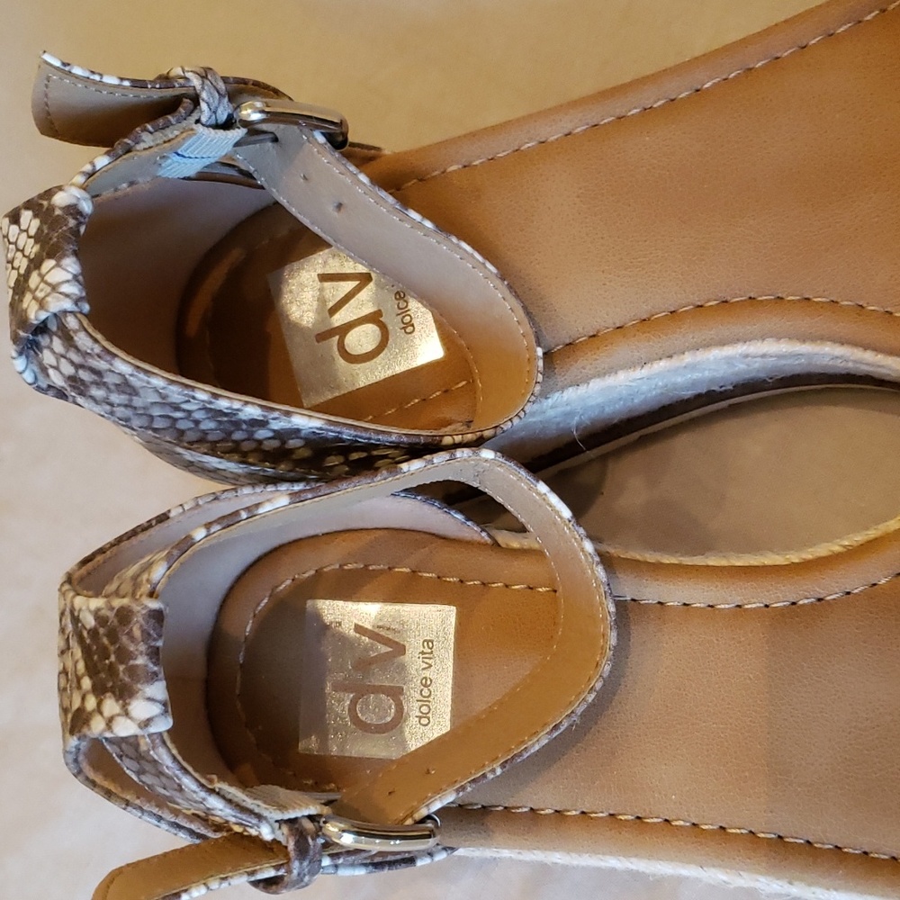 Dolce Vita Snake Print Espadrille Sandals - Picture 5 of 10